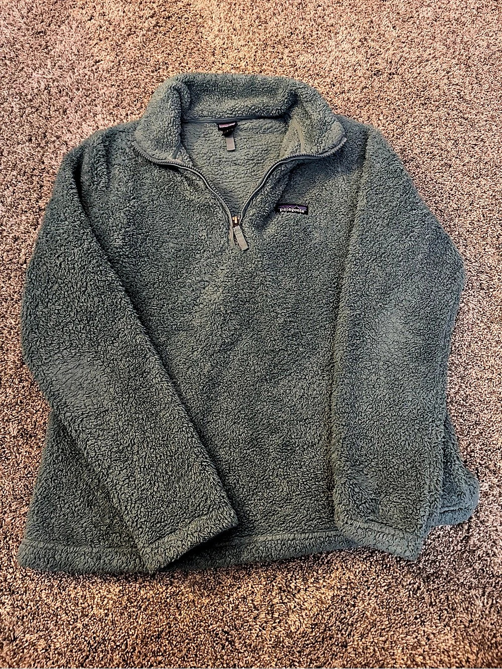 Patagonia Los Gatos 1/4-Zip Fleece Pullover Dark Green/Sage Large
